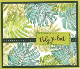 Tropical Leaves Stempelset 10 x 14 cm  - Groen Thuis met CraftEmotions