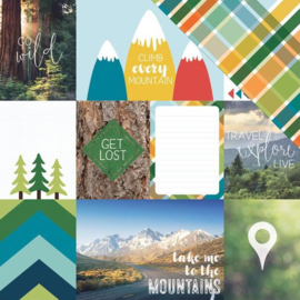 Mountain Tags scrapbook papier