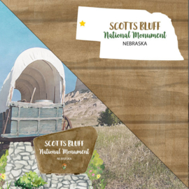 Nebraska - Scotts Bluff National Monument  - 12x12 scrapbookpapier
