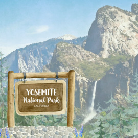 Yosemite National Park / California - dubbelzijdig scrapbook papier