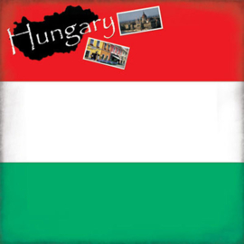 Scrapbook Customs - Wereld collectie - Hongarije - 12 x 12 inch papier