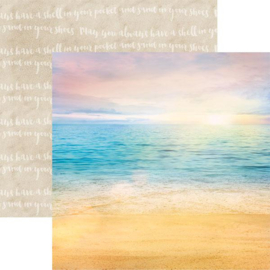 Paradise Beach - Dubbelzijdig Scrapbook Papier  (30.5 x 30.5 cm)