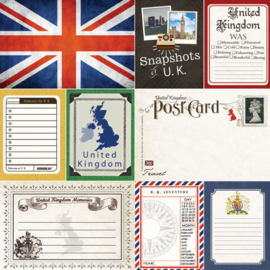 United Kingdom - Journal - Scrapbook Tags voor Reis en Vakantie
