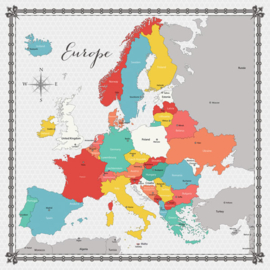 Europe Scrapbookpapier - Memories Map 12x12 - Multihobby.nl
