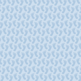 Baby It's a boy met footprints - dubbelzijdig scrapbookpapier - 30.5 x 30.5 cm