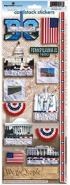 Washington DC Scrapbook decoratie stickers