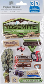 hobby stickers Yosemite 3D scrapbook  stickers verpakking 11 x 18 cm