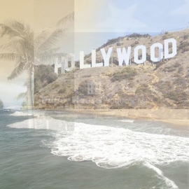 Hollywood letters - 30.5 x 30.5 cm
