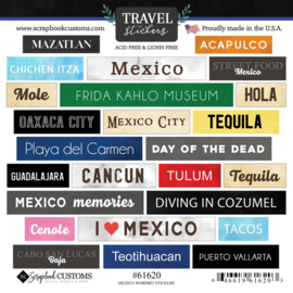 Travel stickers Mexico 15x15 cm
