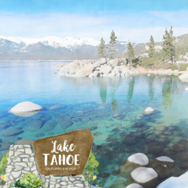 Lake Tahoe California/Nevada - 12x12 scrapbookpapier