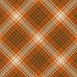 Fall Plaid Scrapbookpapier – Herfst Ruitjes & Bladeren (12 vellen)