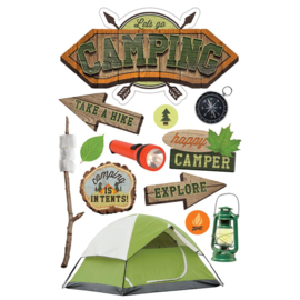 Hobby stickers Camping 3Dimensionaal