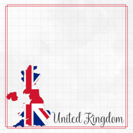 Brits-thema dubbelzijdig bedrukt designpapier voor scrapbooking