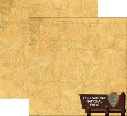 Yellowstone National Park dubbelzijdig scrappapier 30.5 x 30.5 cm