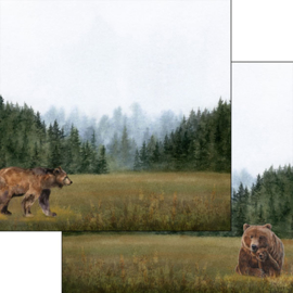 Bear Watercolor Dubbelzijdig Scrapbookpapier 30.5x30.5 cm