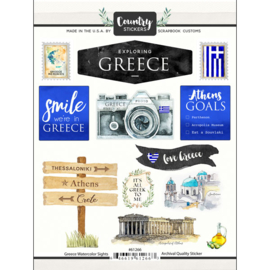 Country Stickers Greece Griekenland 15x20 cm