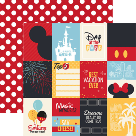 Pretpark 12 tags + dots- Levendig Dubbelzijdig Scrapbook Papier