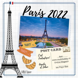 Eiffel Tower Adventure   dubbelzijdig scrapbook papier 30.5 x 30.5 centimeter