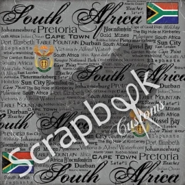 South Africa - scratchy papier - 30.5 x30.5 cm