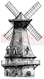 Hollandse Molen - Unmounted Rubberen Hobby Stempel 8 centimeter hoog