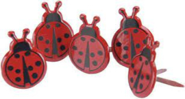 Dieren - Lieveheersbeestjes / Ladybug groot - splitpennen 12 stuks
