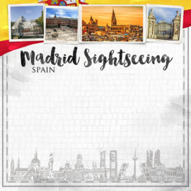 Madrid City Sights - dubbelzijdig scrapbook papier