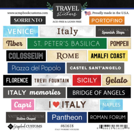 Travel stickers Italy Italië 15x15 cm