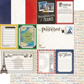 Frankrijk Journal - 30.5 x 30.5 cm scrapbookpapier