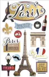 Paris Bonjour hobby 3D stickers