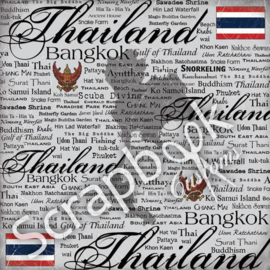 Thailand - Scratchy - scrapbooking papier - 12 x 12 inch