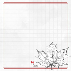 Canada Adventure Maple Leaf - dubbelzijdig scrapbook papier