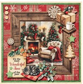 Cottage Christmas diecut card making  kaarten – A4 -  12 kaarten in 3 formaten