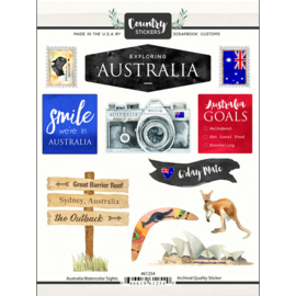 Country Stickers Australia Australië 15x20 cm