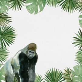 Gorillas - watercolor - 30.5x30.5 cm - dubbelzijdig scrapbookpapier