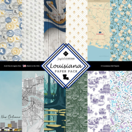 Louisiana Scrapbookpapier – New Orleans, Muziek en Magnolia’s (12 vellen)