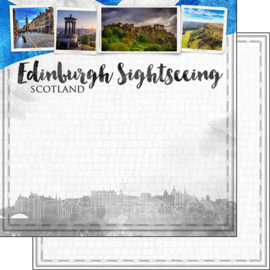 Edinburgh City Sights - dubbelzijdig scrapbook papier