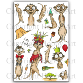 Stokstaartjes / Meerkatz Madness - clear stamps - 15x20 cm