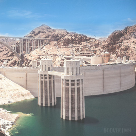 Arizona/Nevada - Hoover Dam - 12x12 scrapbookpapier