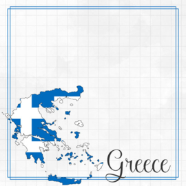 Greece Adventure border - dubbelzijdig scrapbook papier