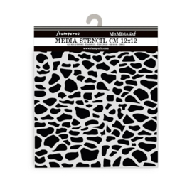 Stamperia Mix Media Stencil – Dierenprint 12x12 cm