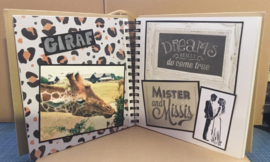 8 x 8 Inch klein spiraal scrapbook album met 25 witte vellen
