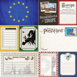 Europe -  scrapbookpapier Journal 30.5 x 30.5 centimeter