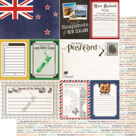New Zealand - Scrapbook Journal 12x12 inch Papier