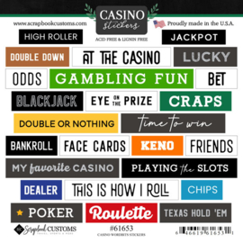 Travel stickers Casino 15x15 cm