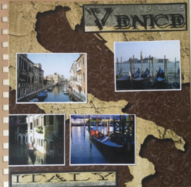 8 x 8 Inch klein spiraal scrapbook album met Kraft papier en Messing kleur ring 40 pagina's