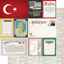 Turkey - Journal - scrapbookpapier 30.5 x 30.5 cm