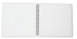 Beige passe-partout Scrapbookalbum met 5 tabbladen  8×8"(20x20 cm) 25 vel