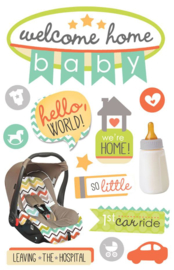 Welcome Home Baby  3D hobby decoratie stickers
