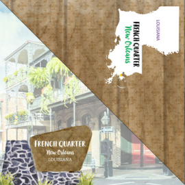 New Orleans French Quarter - dubbelzijdig scrapbook papier