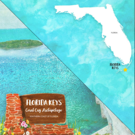 Florida Keys - dubbelzijdig - 12x12 Papier - scrapbook customs